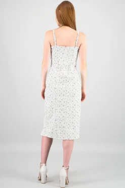 Shasa Floral Print Denim Dress