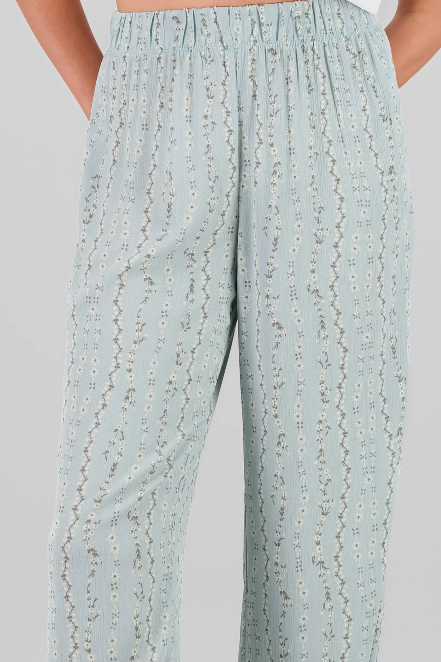 Shasa Floral Print Flowing Pants