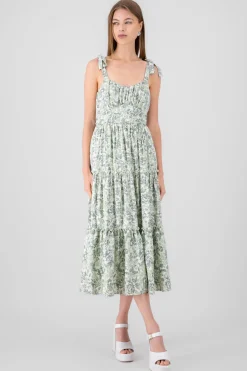 Shasa Floral Print Maxi Dress
