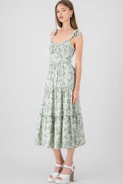 Shasa Floral Print Maxi Dress