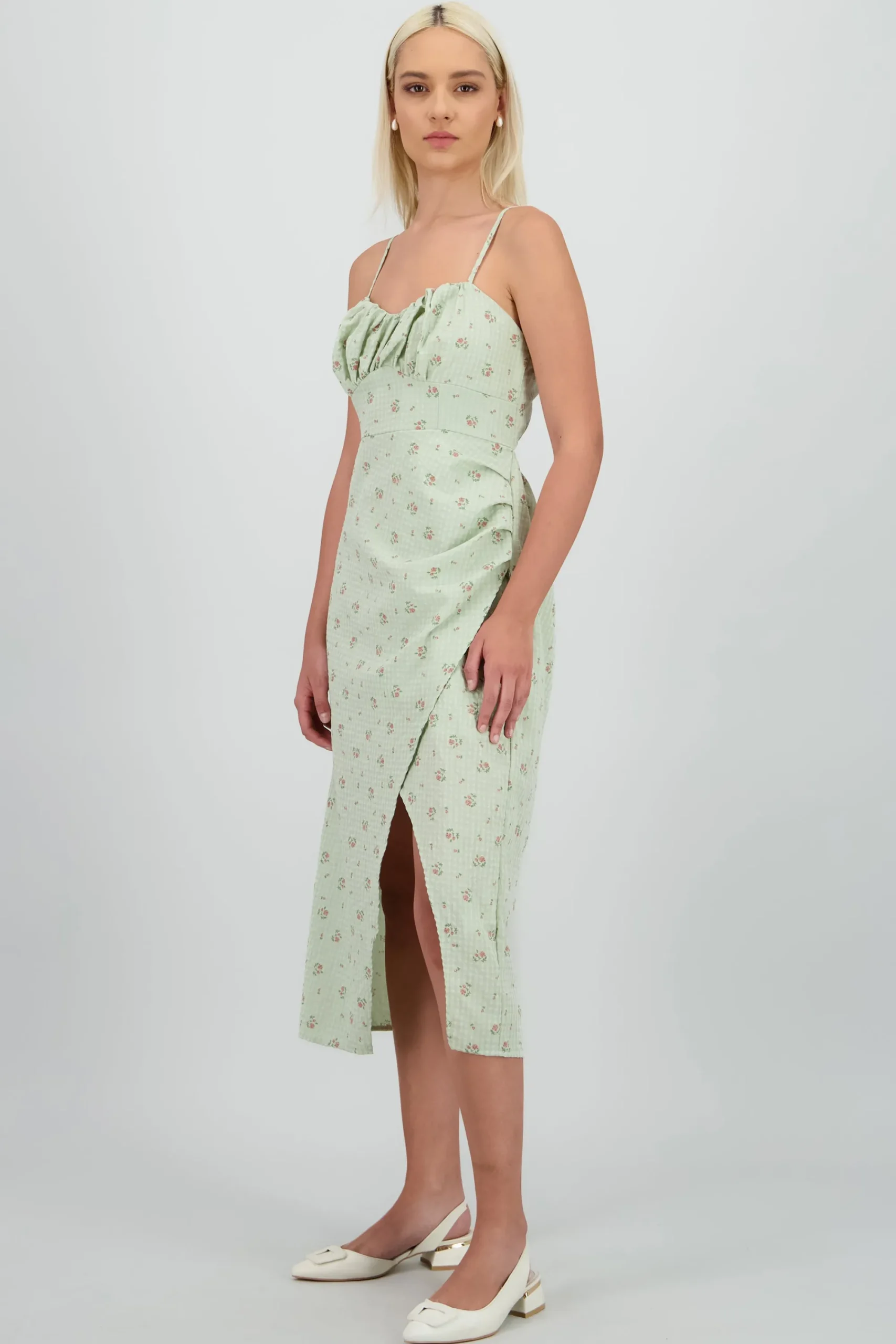 Shasa Floral Print Maxi Dress