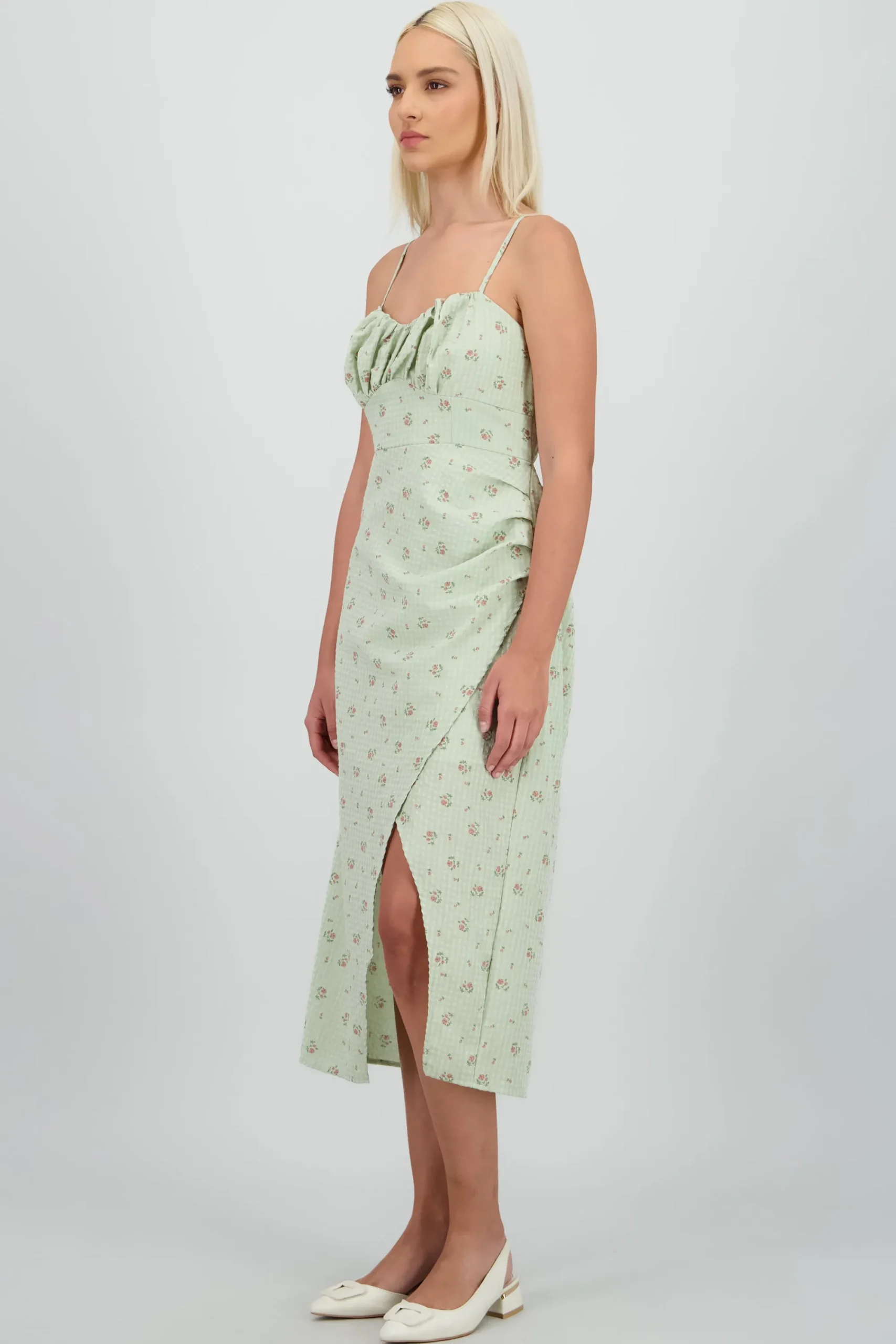 Shasa Floral Print Maxi Dress
