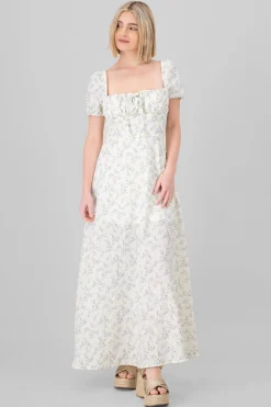 Shasa Floral Print Maxi Dress