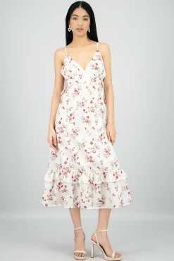 Shasa Floral Print Maxi Dress
