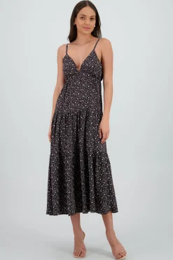 Shasa Floral Print Maxi Dress