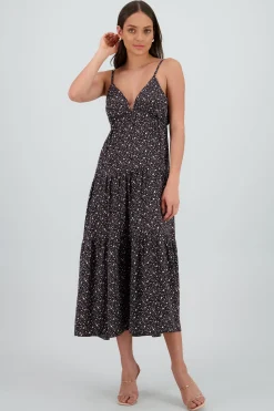 Shasa Floral Print Maxi Dress