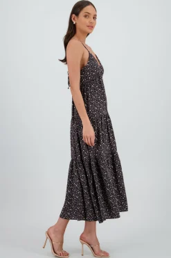 Shasa Floral Print Maxi Dress