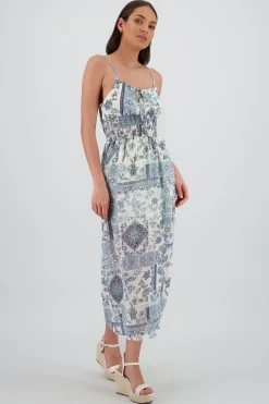 Shasa Floral Print Maxi Dress