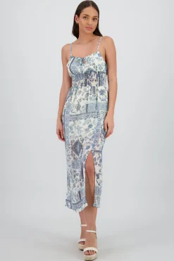 Shasa Floral Print Maxi Dress