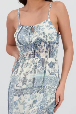 Shasa Floral Print Maxi Dress