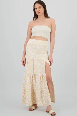 Shasa Floral Print Maxi Skirt