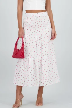 Shasa Floral Print Maxi Skirt