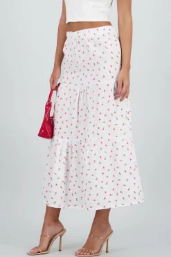 Shasa Floral Print Maxi Skirt