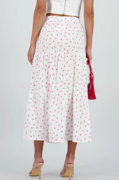 Shasa Floral Print Maxi Skirt