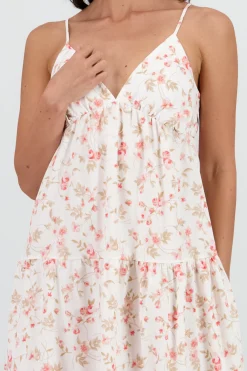Shasa Floral Print Maxi Strap Dress