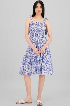 Shasa Floral Print Ruffle Dress