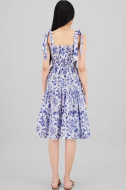 Shasa Floral Print Ruffle Dress