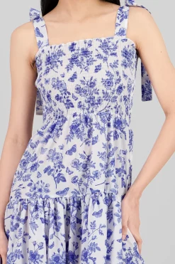 Shasa Floral Print Ruffle Dress