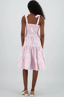 Shasa Floral Print Ruffle Dress