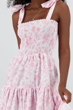 Shasa Floral Print Ruffle Dress