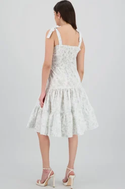 Shasa Floral Print Ruffle Dress