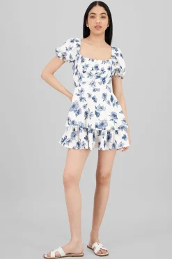Shasa Floral Print Ruffled Dress