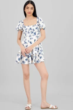 Shasa Floral Print Ruffled Dress