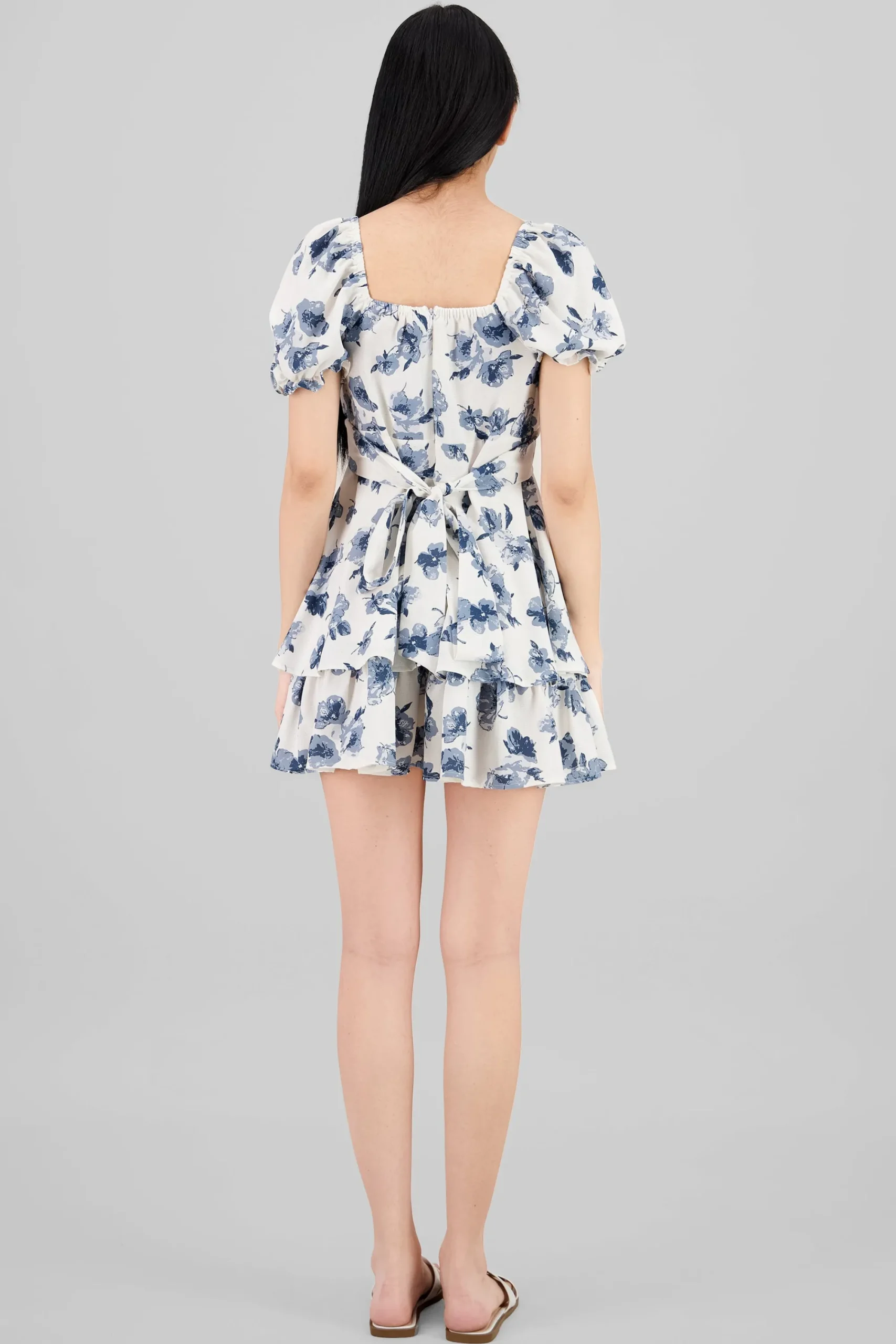 Shasa Floral Print Ruffled Dress