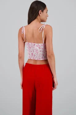 Shasa Floral Print Strap Top