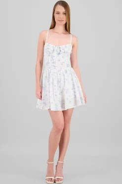 Shasa Floral Print Textured Dress