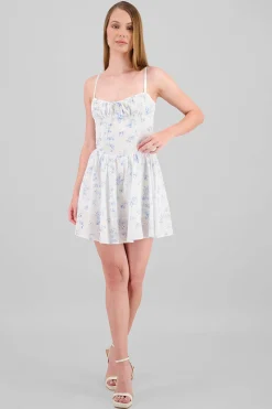 Shasa Floral Print Textured Dress