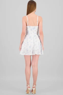 Shasa Floral Print Textured Dress