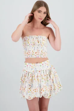 Shasa Floral Print Tube Top