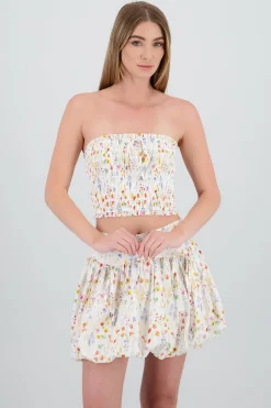 Shasa Floral Print Tube Top