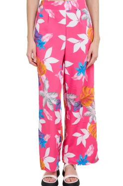 Shasa Floral Print Wide Leg Flowy Pants