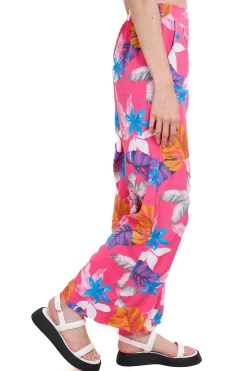 Shasa Floral Print Wide Leg Flowy Pants