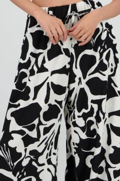 Shasa Floral Print Wide Pants