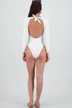 Shasa Floral Printed Long Sleeve Swimsuit