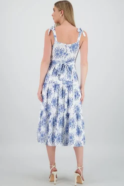 Shasa Floral Printed Ruffled Maxi Dress