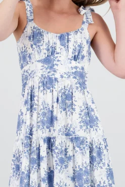 Shasa Floral Printed Ruffled Maxi Dress