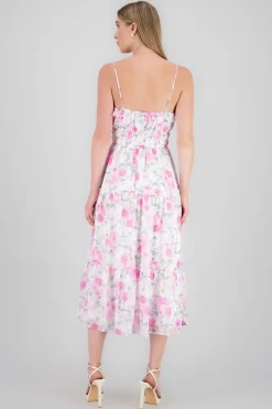Shasa Floral Printed Ruffled Maxi Dress