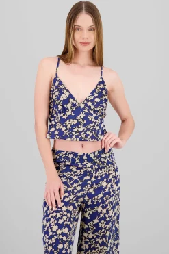 Shasa Floral Printed Strappy Top