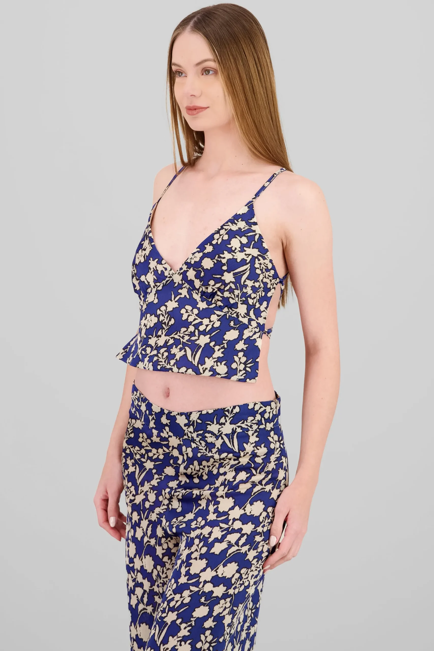 Shasa Floral Printed Strappy Top