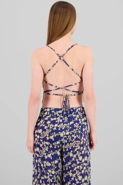 Shasa Floral Printed Strappy Top