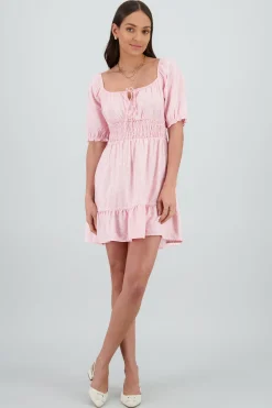 Shasa Floral Puff Sleeve Mini Dress
