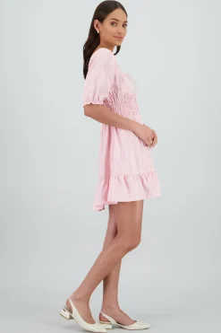 Shasa Floral Puff Sleeve Mini Dress