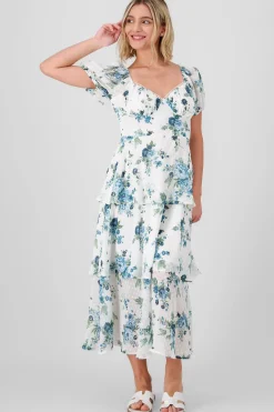 Shasa Floral Ruffle Maxi Dress