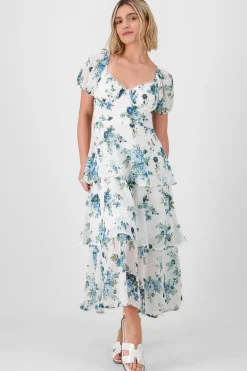 Shasa Floral Ruffle Maxi Dress