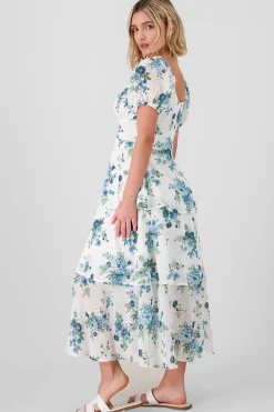 Shasa Floral Ruffle Maxi Dress