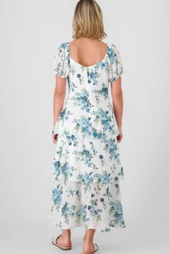 Shasa Floral Ruffle Maxi Dress